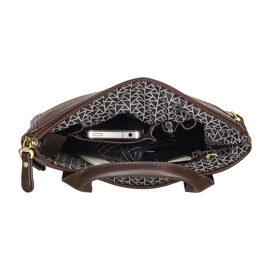 Сумка через плечо Dr.Koffer из натуральной кожи коричневая