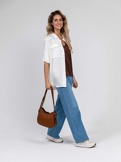 Женская сумка Dr.Koffer из натуральной кожи коричневая