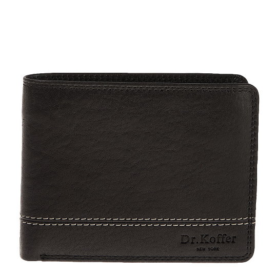 Портмоне Dr.Koffer из натуральной кожи черное