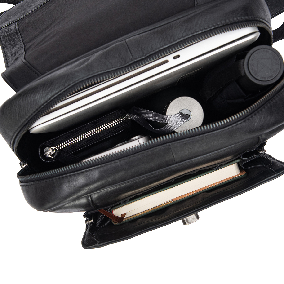 Рюкзак Dr.Koffer из натуральной кожи черный