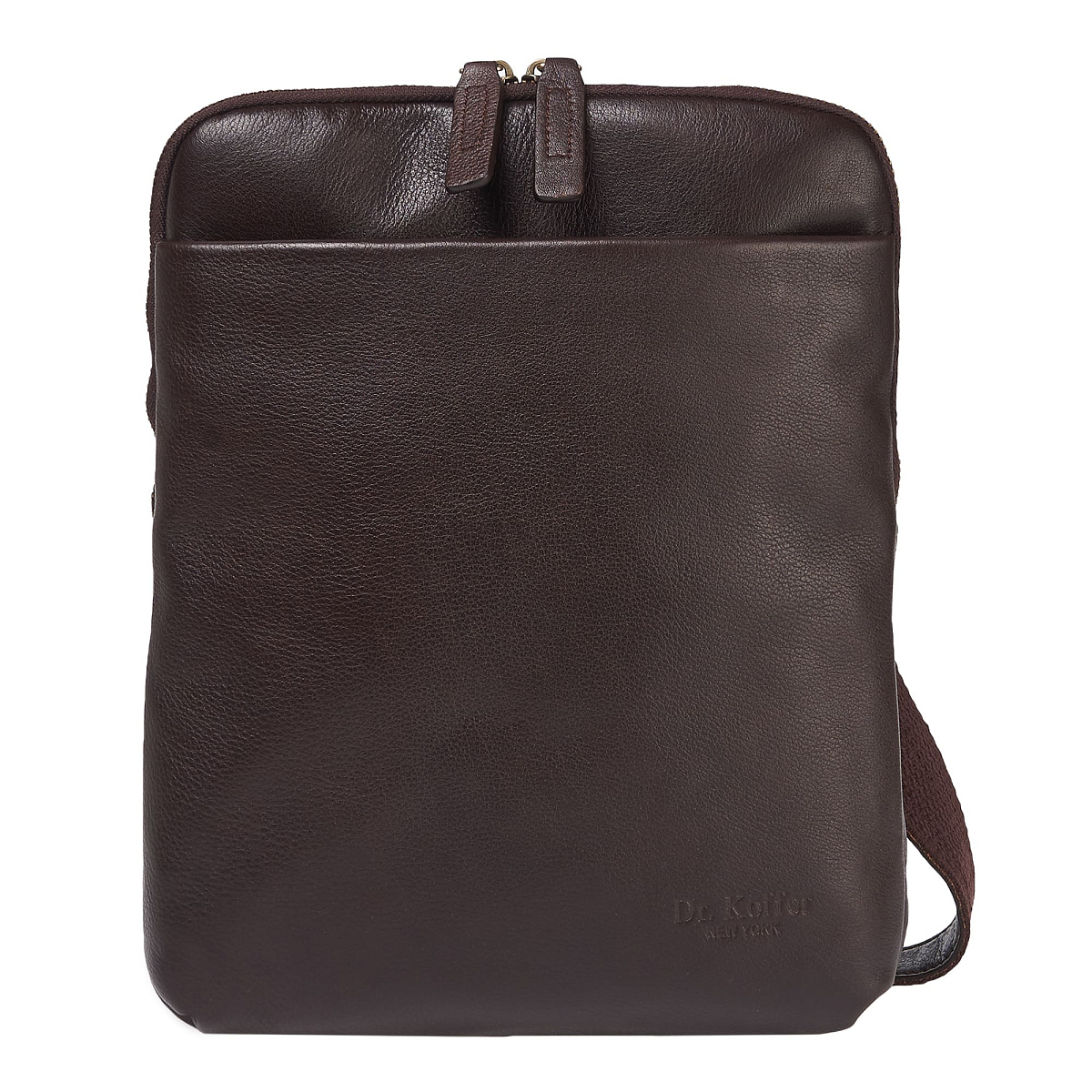 Сумка через плечо Dr.Koffer из натуральной кожи коричневая