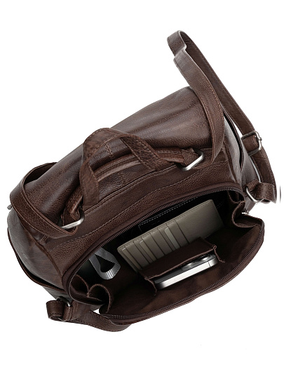 Сумка-рюкзак Dr. Koffer из натуральной кожи коричневая