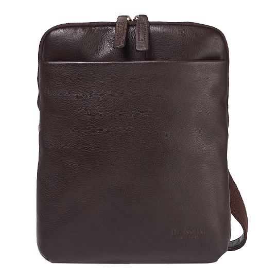 Сумка через плечо Dr.Koffer из натуральной кожи коричневая