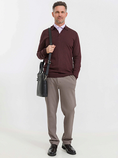 Деловая сумка Dr.Koffer из натуральной кожи черная