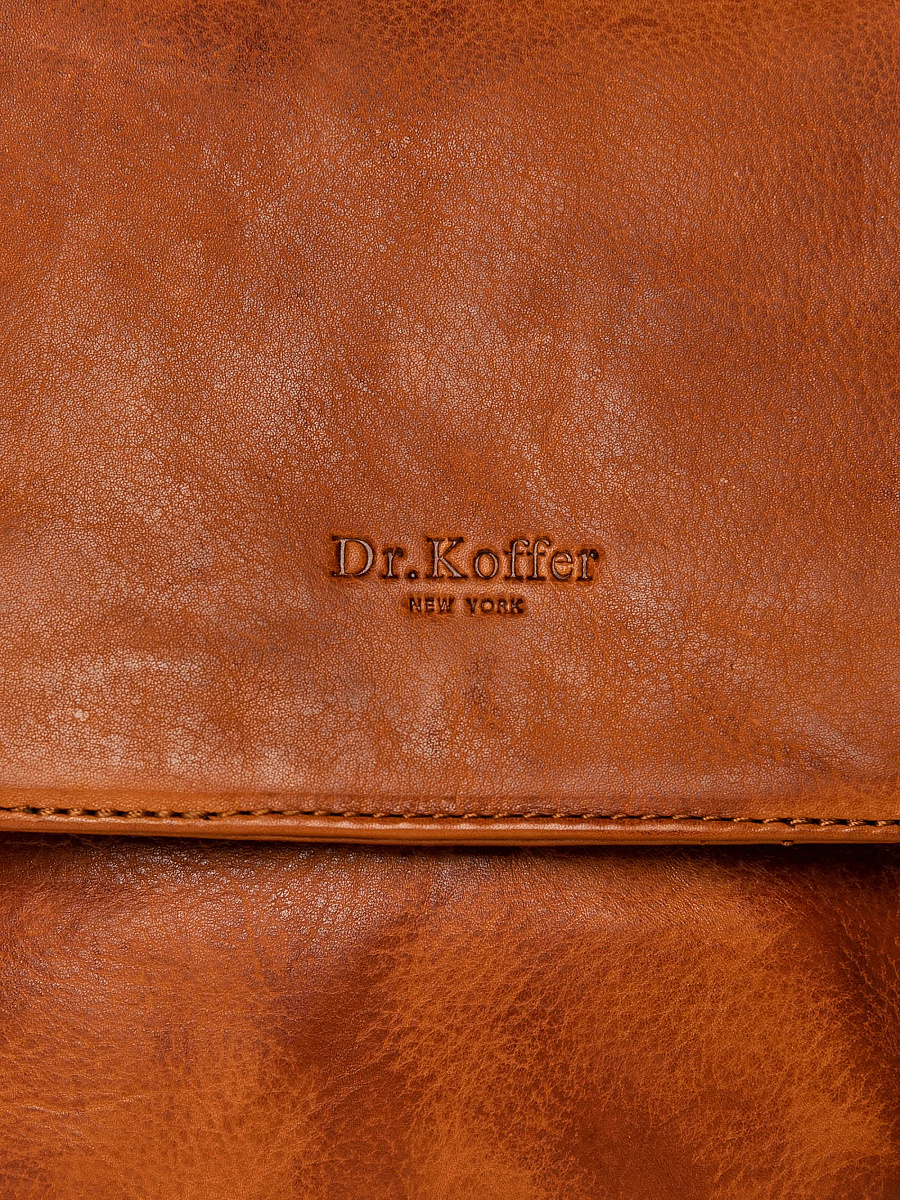 Сумка через плечо Dr.Koffer из натуральной кожи коричневая
