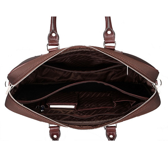 Деловая сумка Dr.Koffer из нейлона и натуральной кожи