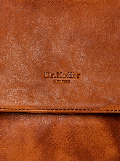 Сумка через плечо Dr.Koffer из натуральной кожи коричневая