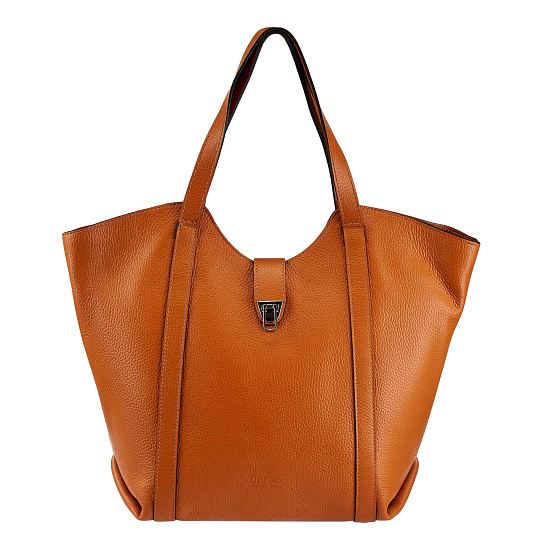 Женская сумка Dr. Koffer из натуральной кожи оранжевая