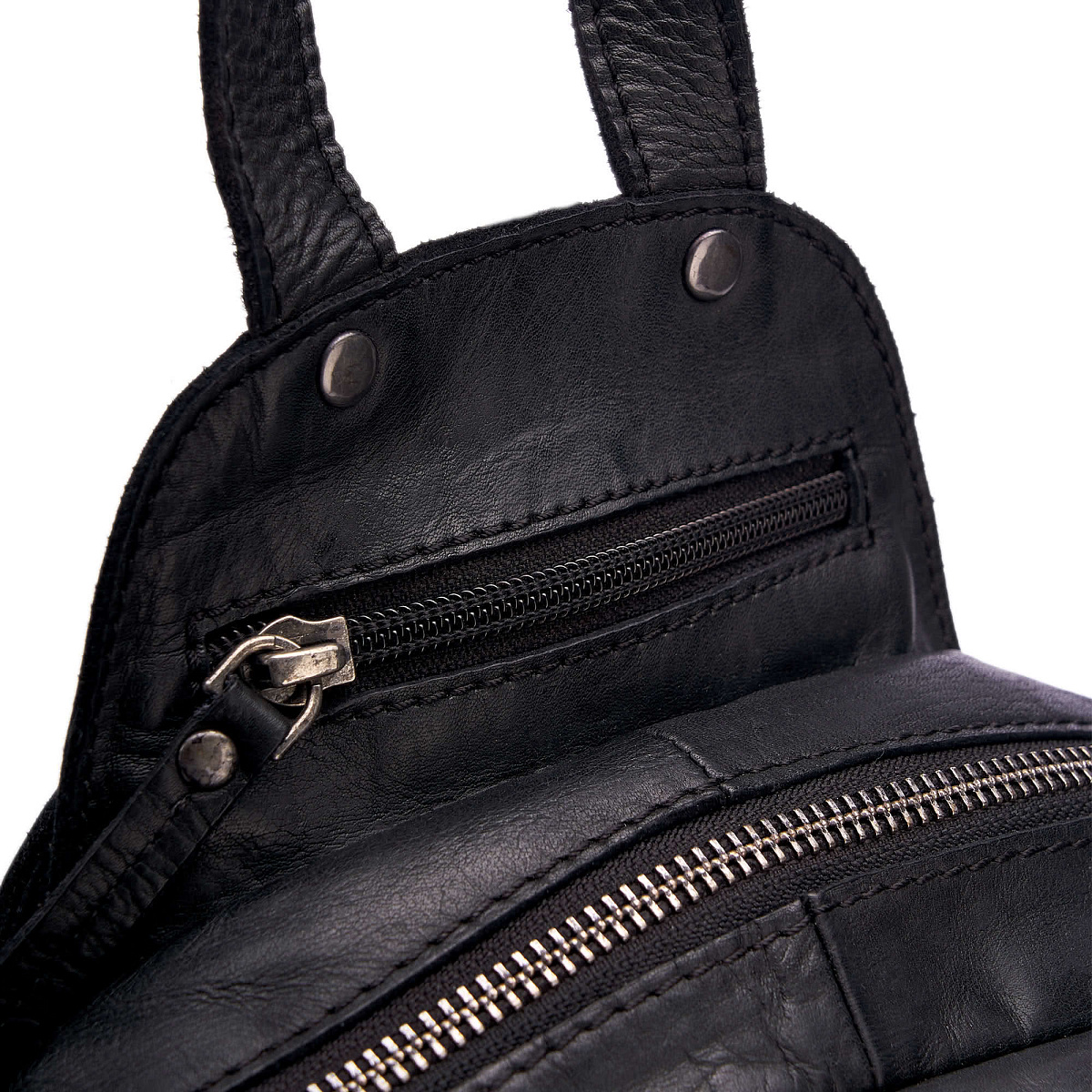 Рюкзак Dr.Koffer из натуральной кожи черный