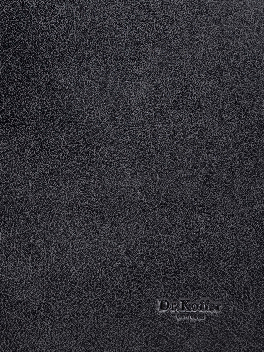 Деловая сумка Dr.Koffer из натуральной кожи черная