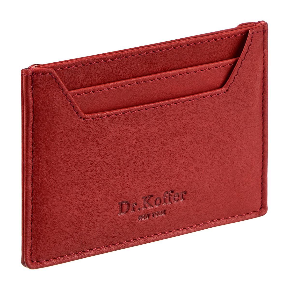 Кредитница Dr.Koffer из натуральной кожи красная