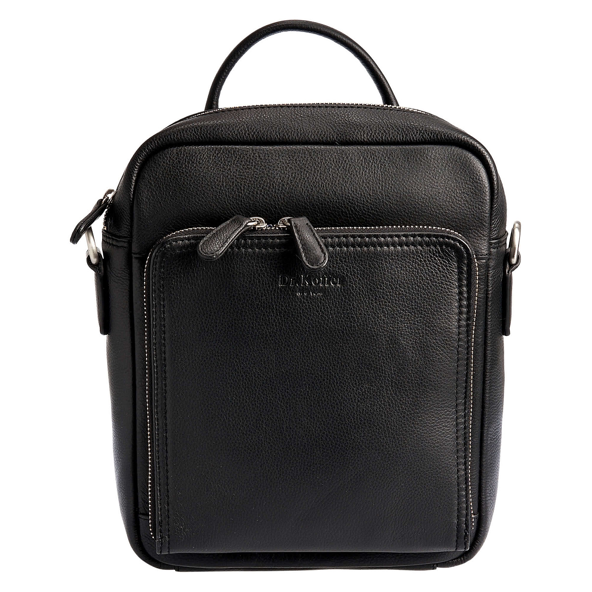 Сумка через плечо Dr.Koffer из натуральной кожи черная