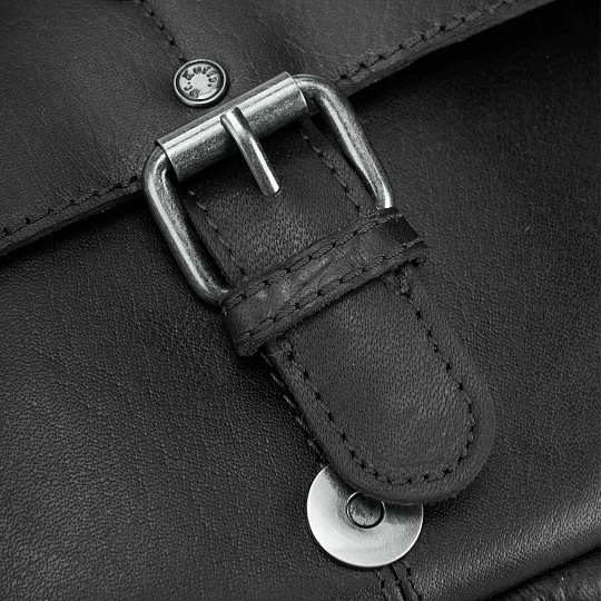 Женская сумка Dr.Koffer из натуральной кожи чёрная