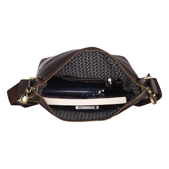 Сумка через плечо Dr.Koffer из натуральной кожи коричневая