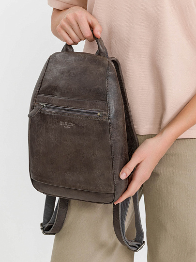 Рюкзак Dr.Koffer из натуральной кожи серый