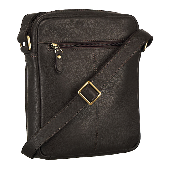 Сумка через плечо Dr.Koffer из натуральной кожи коричневая