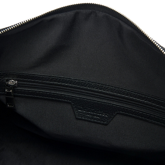 Сумка дорожная Dr. Koffer из натуральной кожи черная