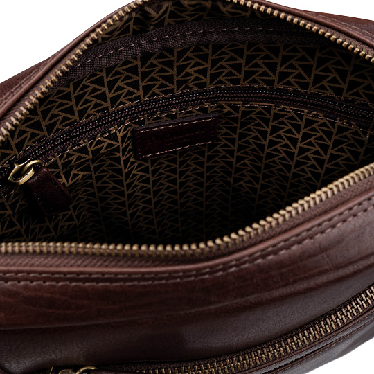 Сумка через плечо Dr.Koffer из натуральной кожи коричневая