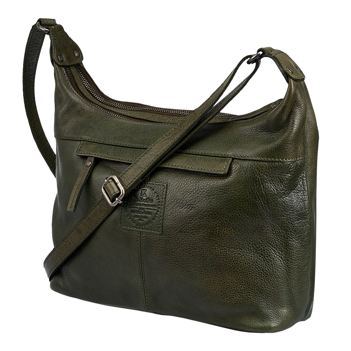 Женская сумка Dr.Koffer из натуральной кожи зеленая