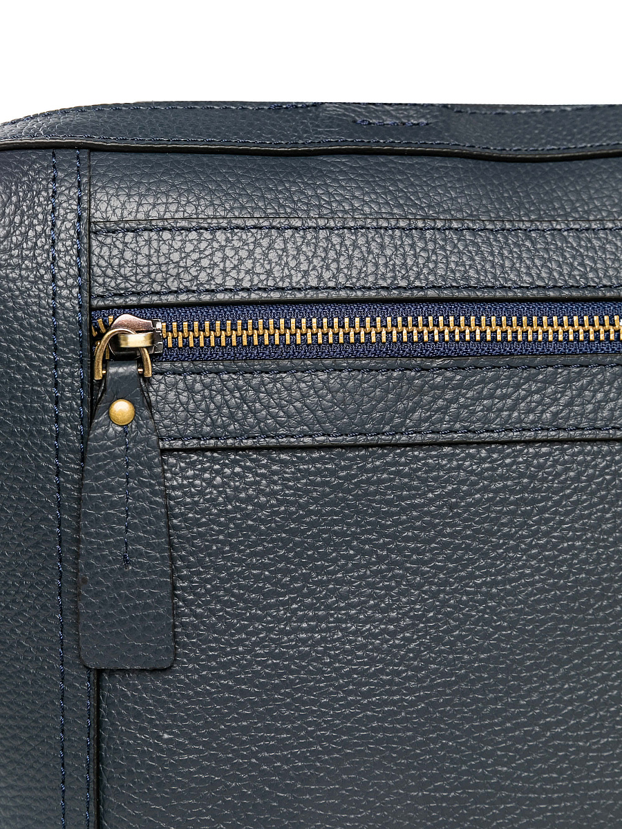 Дорожная сумка Dr. Koffer из натуральной кожи синяя