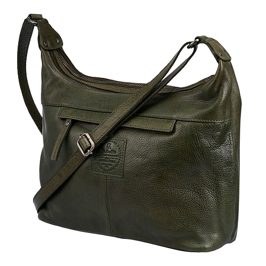 Женская сумка Dr.Koffer из натуральной кожи зеленая