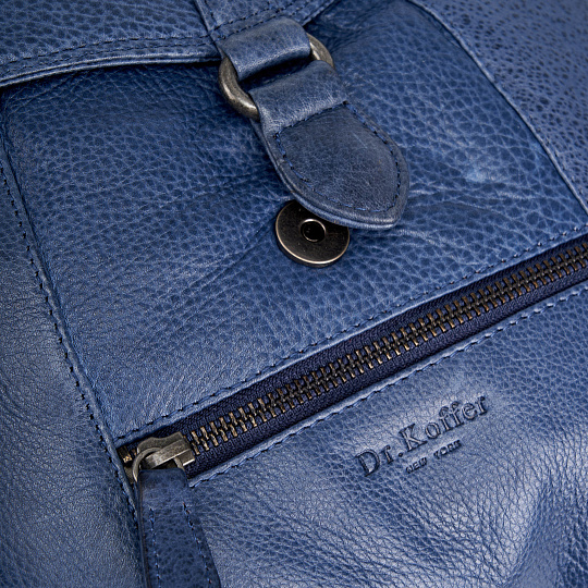 Рюкзак Dr.Koffer из натуральной кожи синий