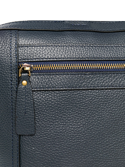 Дорожная сумка Dr. Koffer из натуральной кожи синяя