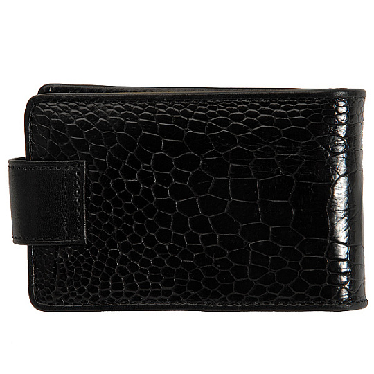 Визитница Dr.Koffer из натуральной кожи черная