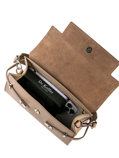 Женская сумка Dr. Koffer из натуральной кожи бежевая