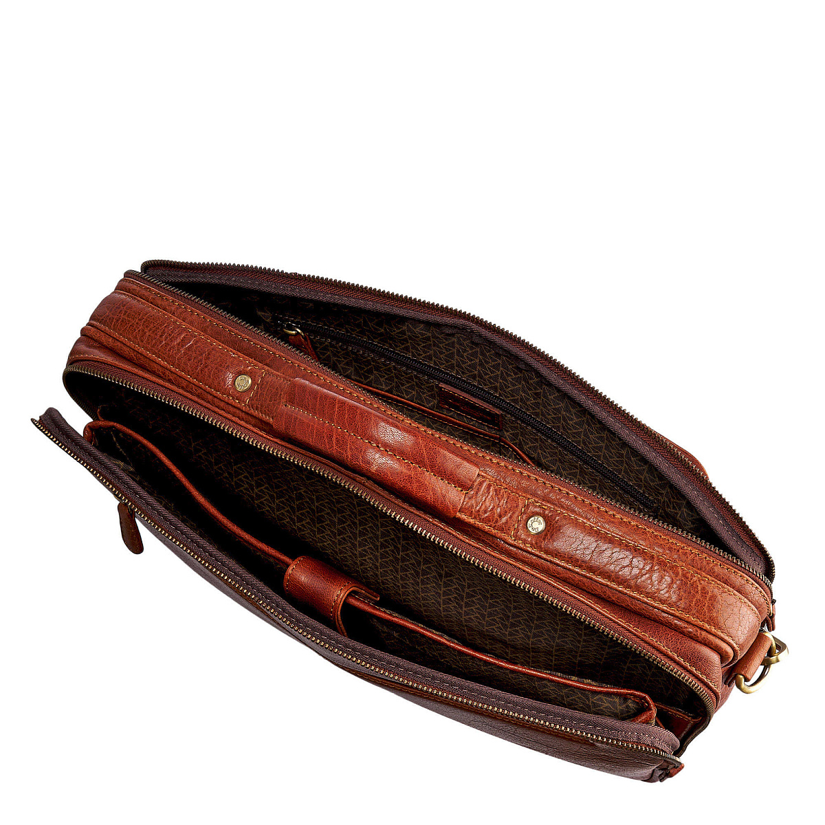 Деловая сумка Dr.Koffer из натуральной кожи коричневая