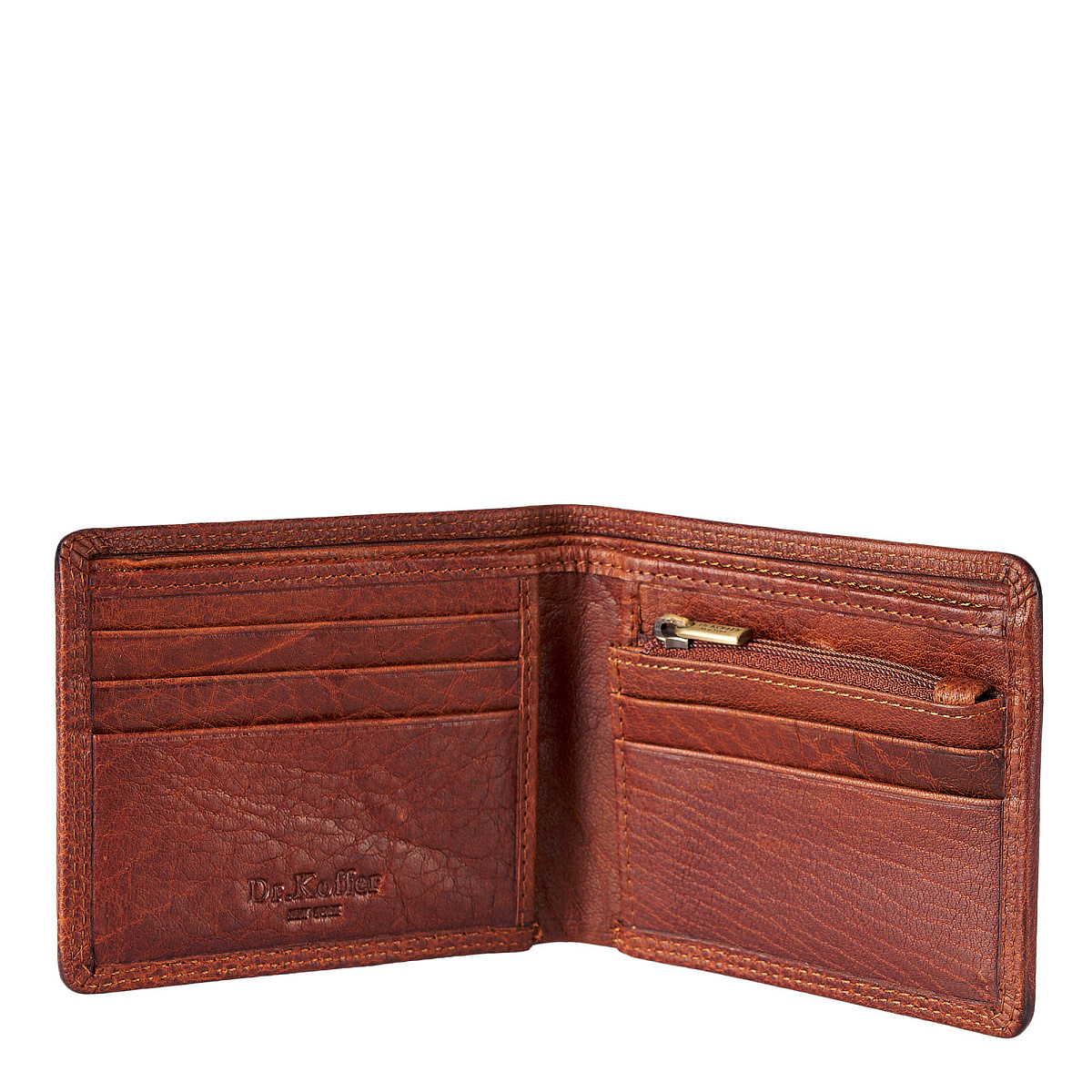 Портмоне Dr.Koffer из натуральной кожи светло-коричневое