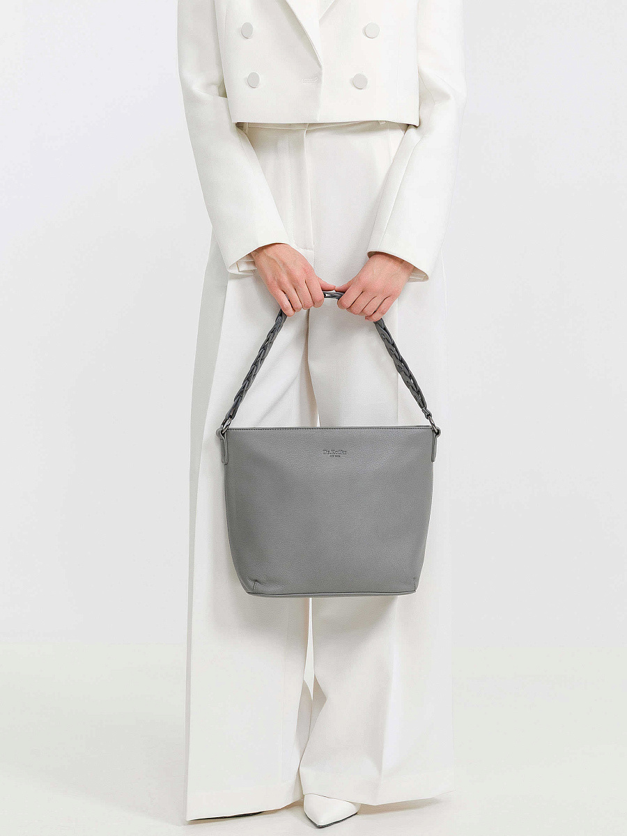 Сумка Dr.Koffer из натуральной кожи серая