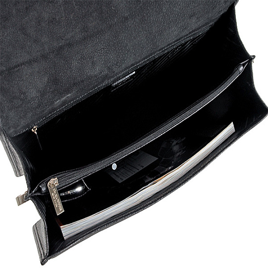 Портфель Dr.Koffer из натуральной кожи черный