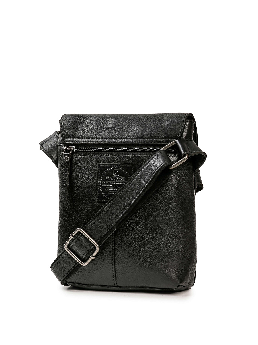 Сумка через плечо Dr.Koffer из натуральной кожи черная