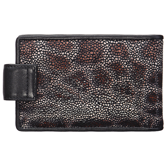 Визитница из мягкой декорированной принтами кожи с застежкой-клапаном Dr.Koffer X510151-137-09