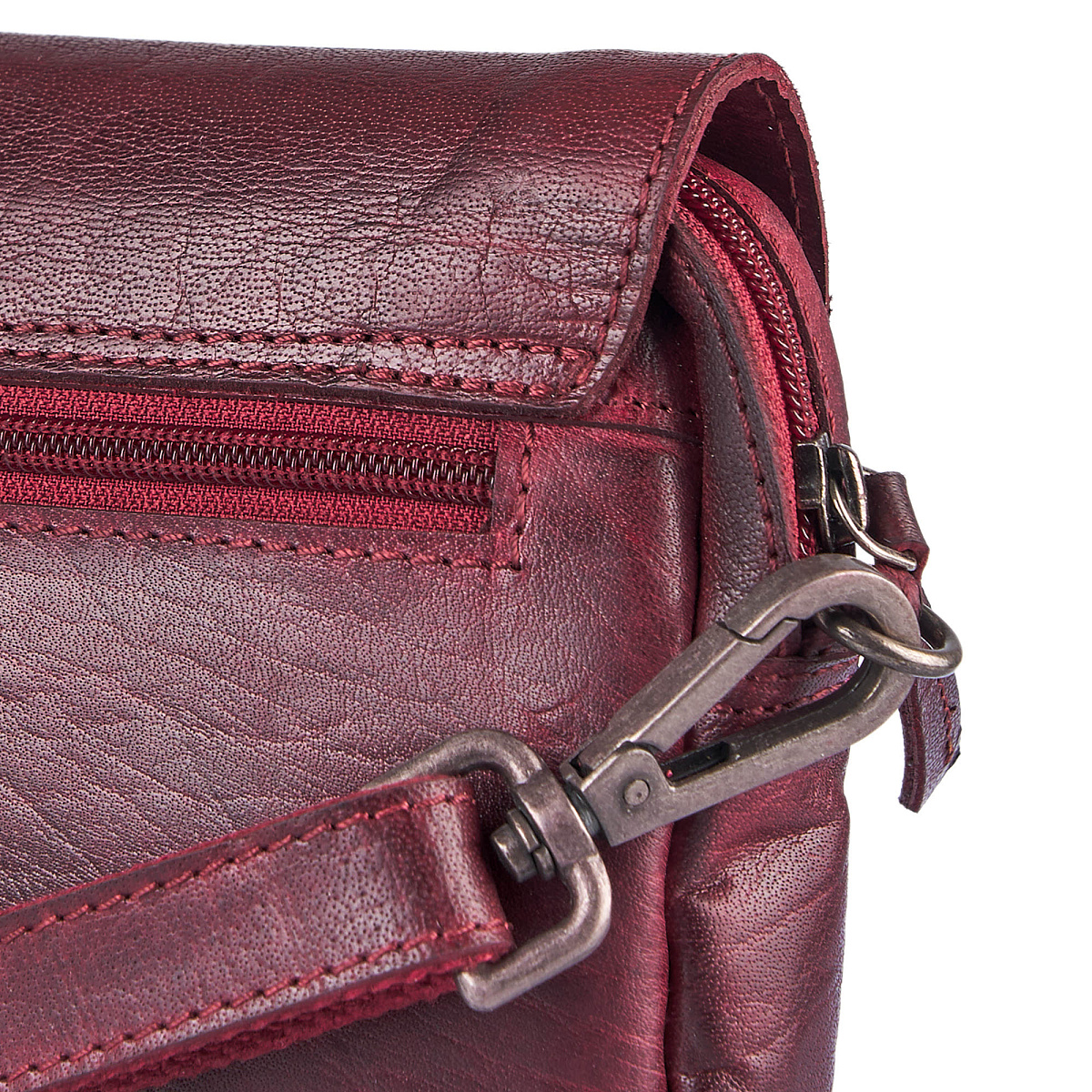Женская сумка Dr. Koffer из натуральной кожи бордовая