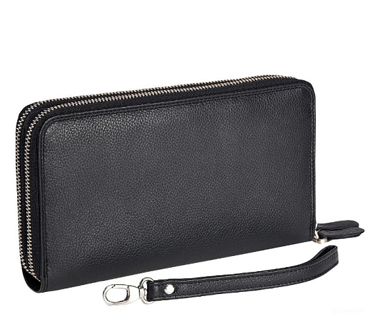 Портмоне Dr.Koffer из натуральной кожи черное
