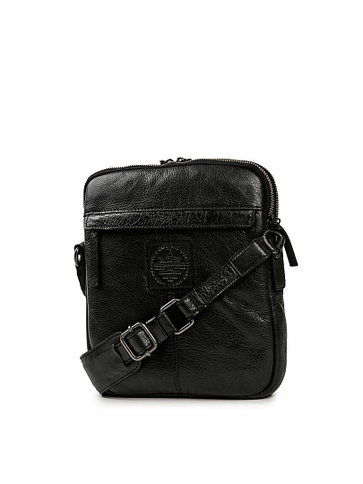 Сумка через плечо Dr.Koffer из натуральной кожи черная