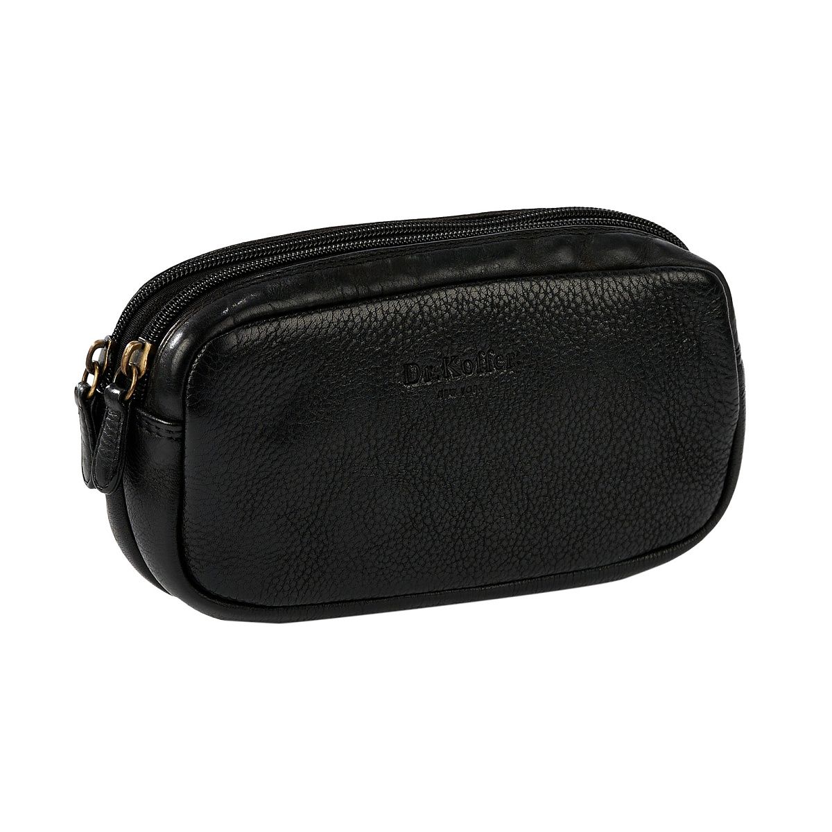 Несессер Dr. Koffer из натуральной кожи черный