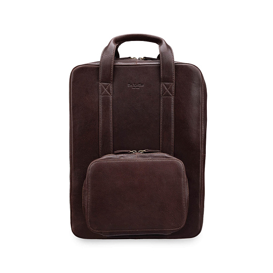 Рюкзак Dr.Koffer из натуральной кожи темно-коричневый