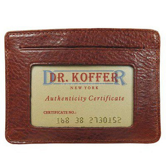 Кредитница из кожи светло-коричневого цвета на кнопке Dr.Koffer X267900-02-05