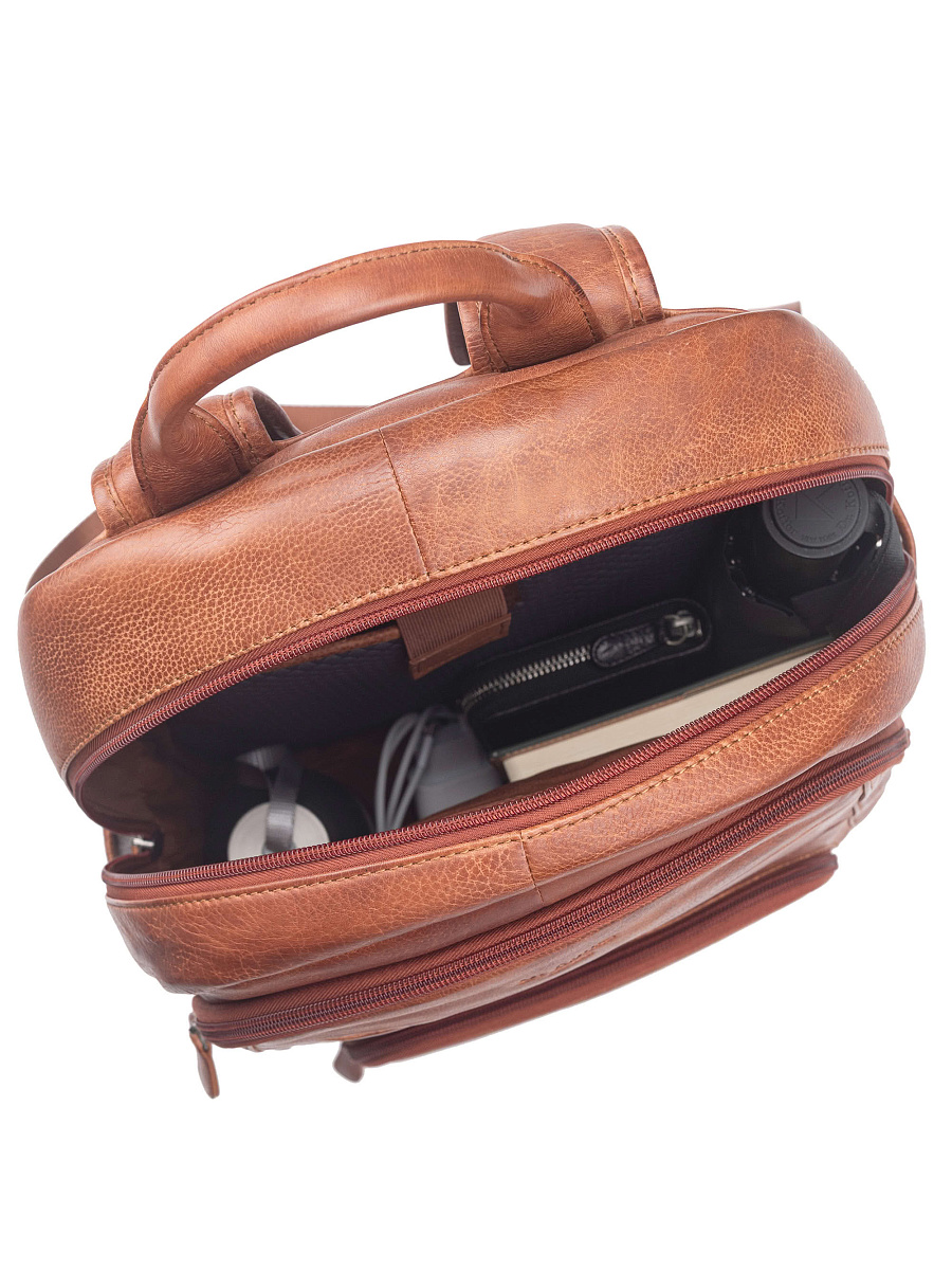 Рюкзак Dr. Koffer из натуральной кожи коричневый