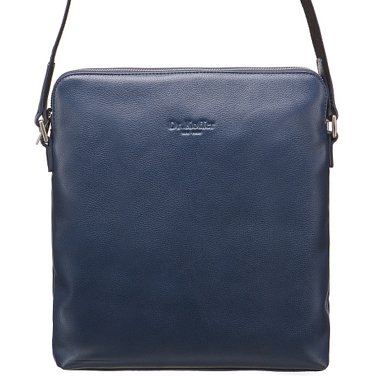 Сумка через плечо Dr.Koffer из натуральной кожи синяя