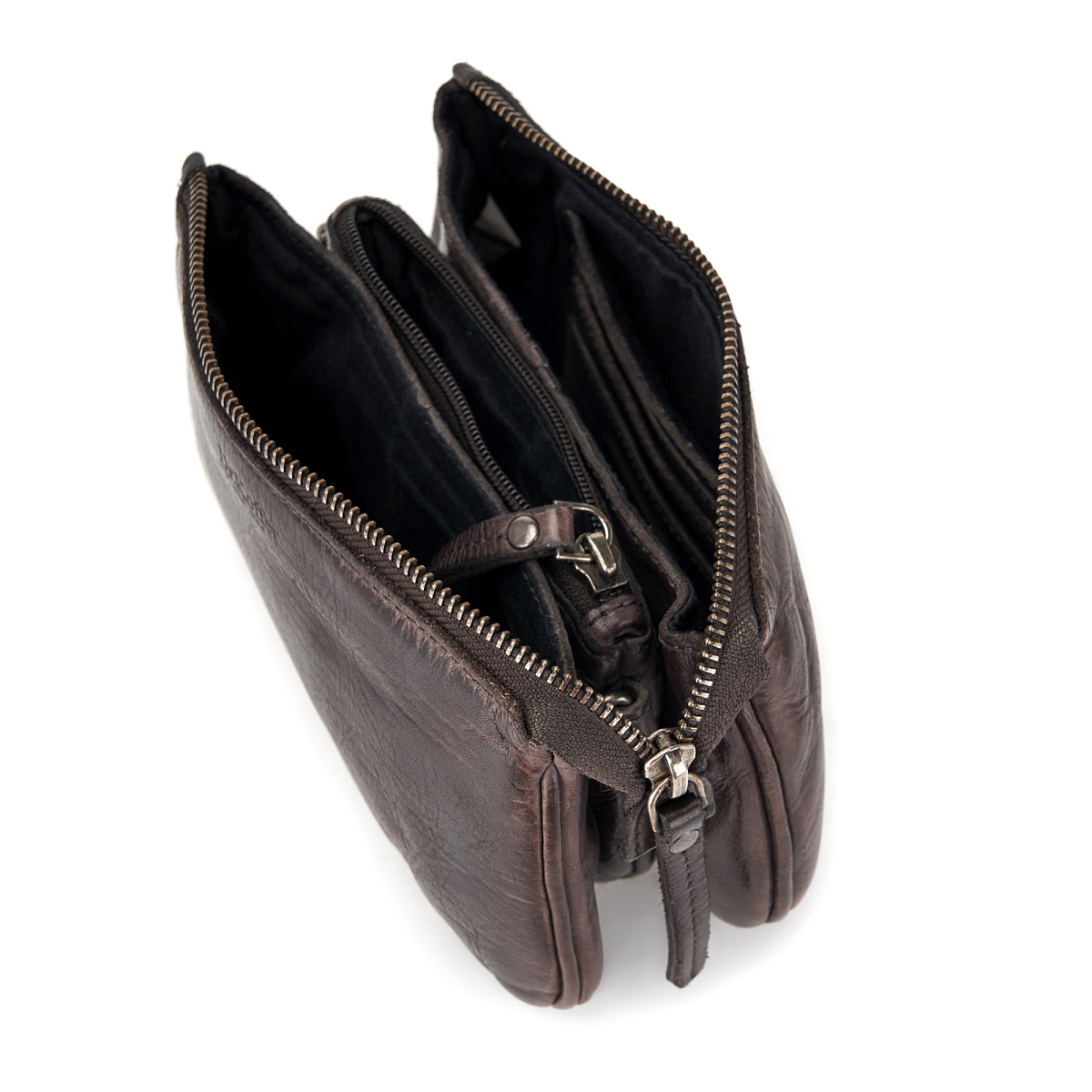 Сумка через плечо Dr.Koffer из натуральной кожи серая