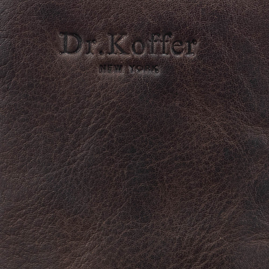 Ключница Dr.Koffer из натуральной кожи темно-коричневая