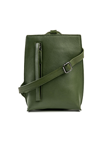 Сумка через плечо Dr.Koffer из натуральной кожи зеленая