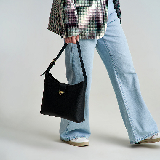 Женская сумка Dr. Koffer из натуральной кожи черная