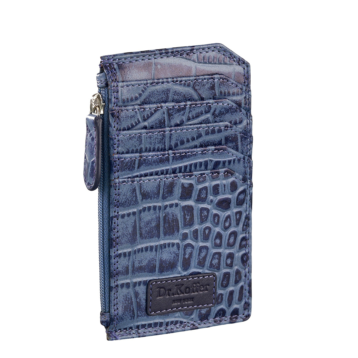 Кредитница Dr.Koffer из натуральной кожи синяя