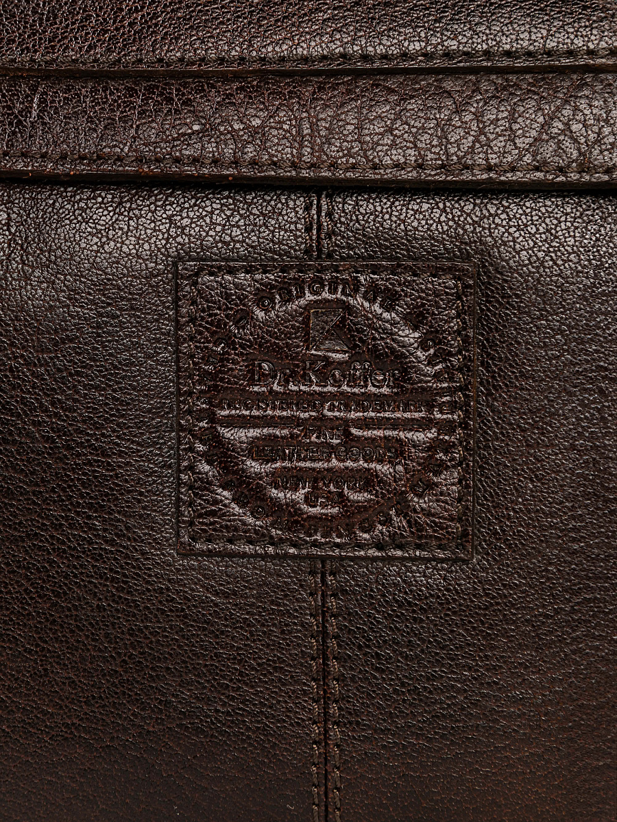 Сумка через плечо Dr.Koffer из натуральной кожи коричневая