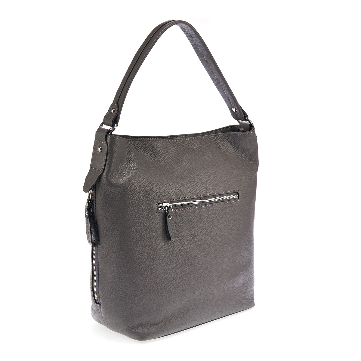 Женская сумка Dr. Koffer из натуральной кожи серая